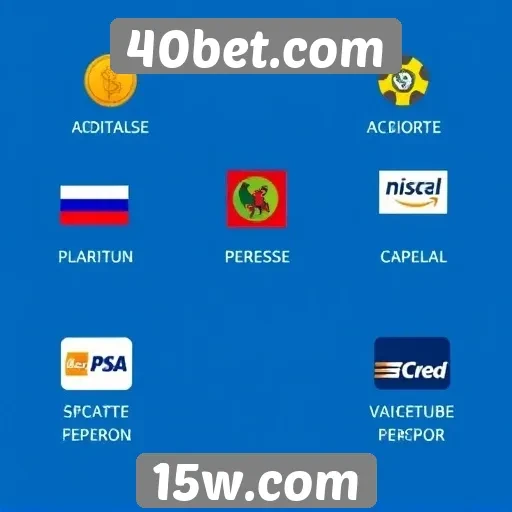 Métodos de pagamento aceitos em 40bet.com